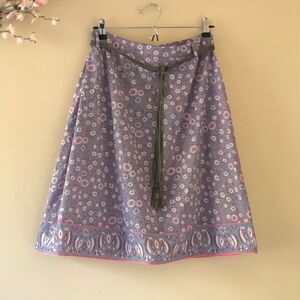 Route 66 Floral Paisley Skirt Purple